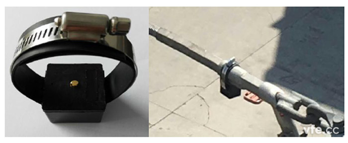 2.4G無線測(cè)溫模塊外形及安裝示意圖